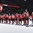 PARIS, FRANCE - MAY 16: Players from team Canada stand at attention during their national anthem following a 5-2 win over team Finland during preliminary round action at the 2017 IIHF Ice Hockey World Championship. (Photo by Matt Zambonin/HHOF-IIHF Images)

